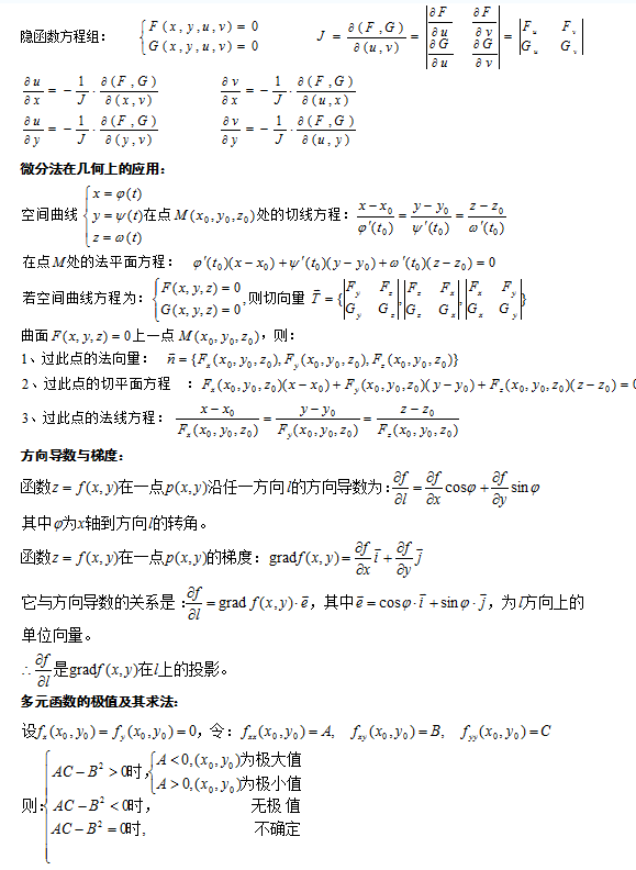 2021年福州成考专升本《高等数学一》公式复习五