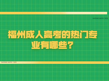 福州成人高考的热门专业有哪些?